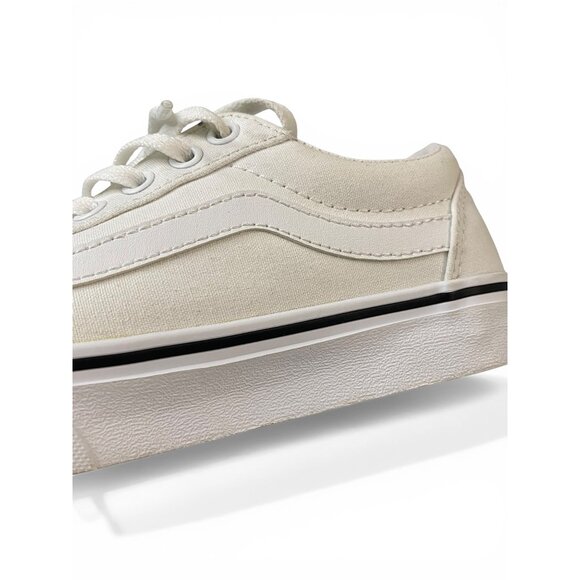 Vans Old Skool White Canvas Sneakers Womens 6 Off White Low Top Casual - Picture 13 of 14